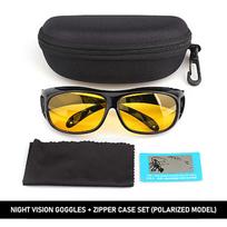 Polarized Night Vision Sunglasses Car Driving Night Glasses Driver Goggles Men Women UV400 Polarized Night Vision Eyewear C3 black