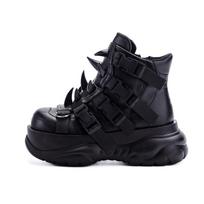 2026 new Martin boots punk platform sneakers retro horn rivets heavy metal 41 juoda