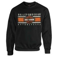 Harley-Davidson Vyriškas ilgomis rankovėmis džemperis Juodas Poliesterio ir medvilnės mišinys Laisvalaikio 4XL