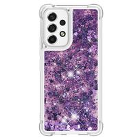 Blizgučių Skysti Sekvinai Smėlio Laikrodis Telefono Dėklas Samsung Galaxy A53 A13 A23 A33 A73 5G A03s Dėklas Animacinis Gyvūnas Smūgiams Atsparus Viršelis Samsung A03S 164mm