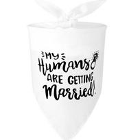 Exclusive Wedding Dog Bandana Bib – Washable and Ideal for Small/Medium Dogs 81x50CM balta