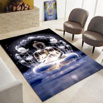 Budos Kilimas, Budizmo Plotiniai Kilimai Miegamajam Svetainei Prieškambariui, Budos Statulos Raštas Meditacijos Grindų Kilimėlis Neslystantis Jogos Kilimas 40x120cm 16x47 inch
