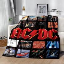 3D retro roko grupės AC/DC spausdintas pledas Pikniko pledas Šilti flaneliniai pledai Namų lovos užtiesalai lovoms Gimtadienio dovana 130x150cm