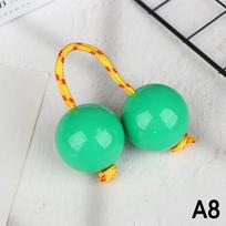 2Pcs Kashaka Rhythmic Balls Portable Rhythmic Fingertip Shaker Single Hand Percussion Instruments For Kid Adults Beginners A8 green