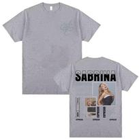 Sabrina Carpenter Short N Sweet Album Tour Tshirts Unisex Womens Harajuku Hip Hop Trend T Shirt Summer Tops High Quality Tshirt 4XL gray