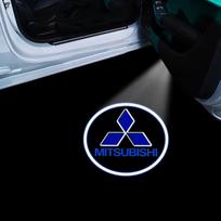 LED Automobilio Durų Pasitikimo Šviesa Automobilio Logotipo Projektorius Automobilio Ženklelis Mitsubishi Outlander Lancer 10 9 ASX Eclipse L200 Pajero Triton Evo 7i gray