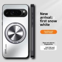 Prabangus AG Matinis Šarvuotas Telefono dėklas Google Pixel 11 Pro XL 10 9 8 7 Pro 10A 9A 8A 7A su Besisukančiu Laikikliu Anti-drop Galinis Dangtelis Google Pixel 11 Pro balta