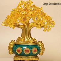 Citrine Pixiu Wealth Tree Treasure Bowl Ornament for Living Room Display yellow