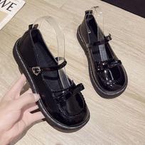 Shoes For Women Mary Jane Gothic With Bow Elegant Party Woman Flats Japanese Style Lolita Round Toe Novelties Vacation Dress 39 black