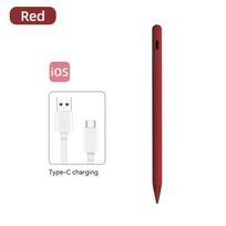 Stylus For Apple Pencil 2024 iPad Air 11 13 M2 Pro 13 11 M4 5/6/7/8/9/10th Gen Air 3/4/5/6 Mini 5 6 7 with Palm Rejection raudona