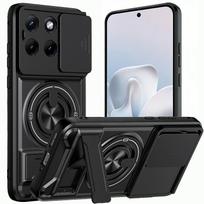 Dėklas Motorola Edge 70 Fusion, matinės juodos spalvos, su slankiojančia kameros apsauga, smūgiams atsparus, minkštas TPU dėklas, dangtelis Coque Fundas Motorola Edge 70 Fusion juoda