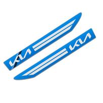 BQTT3 Car Styling 2pcs Side Wing Badge Emblem Fender Sport Car Sticker for Kia Rio Ceed Sportage Cerato Soul Picanto auto Accesspries blue