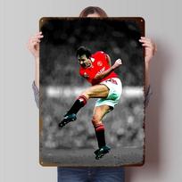 Bryan Robson Metalo Plakatas Individualus Sienų Menas Retro Vintažiniai Skardos Ženklai Vyro Urvo Dekoras Miegamojo Dekoras Namas 30x40cm(11.8x15.7inch) black