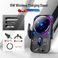 Qi2.2 Magnetic 25W Fast Wireless Car Charger with Cooling & Navigation Holder gray
