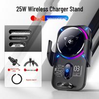 Qi2.2 Magnetic 25W Fast Wireless Car Charger with Cooling & Navigation Holder
