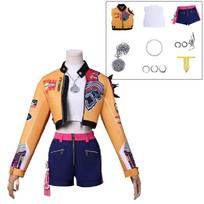 Kpop Demon Hunters Rumi Cosplay Costume With Polyester Fabric For Anime And Game Role Play XS beige