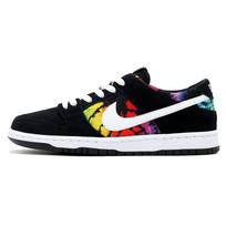 Nike Dunk Low Pro SB IW 'Tie Dye' (Unisex) Black / White-Multi-Color Skateboard Shoes 819674 019 36.0 black