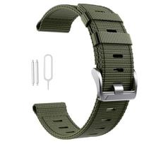 22mm Quick Release Nylon Sport Strap for Garmin Instinct Solar Tactical Tide Esports with Reinforced Thick Spring Bars Wristband 22MM Special Version black