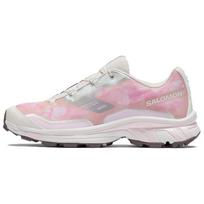 SALOMON Running Shoes Unisex Low Top Pink White 38 gray