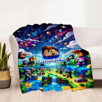 Roblox 180 Antklodė Minkšta Šilta Jauki Puikiai Tinka Ant Sofos Lovos Visais Metų Laikais Universalus Modernaus Stiliaus Unikali Dovana Šeimai ir Draugams Stovyklavimui 100cmx150cm