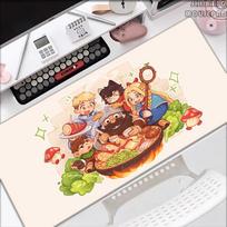 Delicious In Dungeon Dungeon Meal Danjon Meshi Xxl Large Mouse Pad Computer Laptop Nonslip Office Keyboard Desk Mat Mousepad 800x300x2mm gray