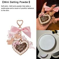 Flower Knows Cupid Sweetie Bear Face Powder with Solid Perfume Highlighter Pendant Long Lasting Portable Scent Makeup Decoration gray