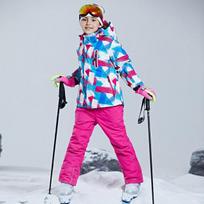 Vaikiškas slidinėjimo kostiumas, neperšlampamas nuo vėjo, slidinėjimo striukė + kelnės berniukams, mergaitėms -30 DEGREE žiemos šiltas slidinėjimo kostiumas S