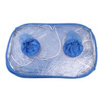 Mushroom Grow Tent Still Air Box Portable Foldable PVC 2 Arm Ports Mushroom Grow Container for Study Research blue