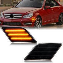 POPMOTORZ Mercedes Benz W204 Šoninis posūkio signalas mirksintis LED šoninis gabaritinis žibintas C300 C350 C63 Benz W204 etc. gray