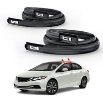 Roof Drip Moulding Kit For 2012-2015 Honda Civic 4-Door Sedan, Black Rubber Weatherstrip Trim For Left & Right Side,Replace#74316TR0A01 74306TR0A01 black