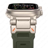 Sports Rubber Band for Apple Watch Ultra 2 1 Band 49mm Series 10 46mm Luxury Wristband for IWatch Series 9 8 7 6 5 4 45mm 44mm series 9 8 7 45mm gray