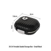 Compact 7-Day Pill Organizer: Travel-Friendly, Sealed Medicine Storage Box with a High-End Feel. black