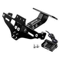 For YAMAHA Raptor 700 2006-2024 700R YFZ450R 2014– YXZ1000R Fender Eliminator Adjustable License Plate Holder Bracket LED black