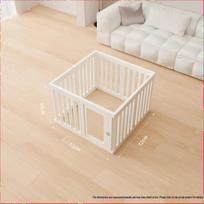 Claw Villa Skaidri Akrilo Šunų Namelis ir Vidaus Augintinių Barjeras Šunims & Triušiams Height - 50CM beige