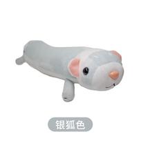 Angora Ferret Squeaky Toy for Pet Polecats Mink Weasel Long Dachshund Safe Chew Play white