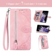 For Samsung Galaxy A56 5G Zipper Wallet Case Emboss Leather Book Etui A55 A36 A16 A17 A54 A35 A34 A15 A14 A26 A 56 06 Flip Cover SAMSUNG A07 white