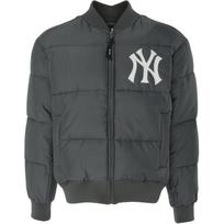 New Era MLB New York Yankees Zip Collar Ribbed Drop Shoulder Long Sleeve Cotton Jacket Unisex Jacket Black 12557990 XL black
