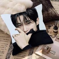 Korean Celebrity Byeon Wooseok Pillow Case Fashion Square Pillowcase Bedroom Sofa Room Ins Decoration Leisure 45cmx45cm(18x18Inch)
