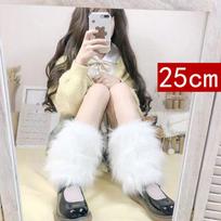 White Black Faux Fur Leg Warmers Boot Covers Goth Solid Leg Socks Punk Jk Knee-Length Hip Hop Hot Girl Fashion Warm Sock Gift S balta