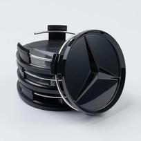 Hot 4 Pieces/Set Mercedes Benz AMG Wheel Center Hub Caps 75mm Diameter with Embossed Benz Emblem Tire Rim Covers for W203 W206 W220 DW1 4pcs-75mm black