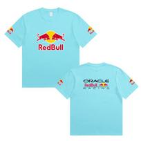 Oracle Red Bull Racing F1 marškinėliai Unisex trumpomis rankovėmis Formula 1 lenktynių gerbėjams Laisvalaikio viršutiniai drabužiai M white