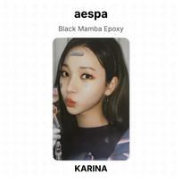 aespa Black Mamba Epoxy Official Photocard KARINA beige