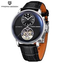 PAGANI DESIGN Naujas 42MM Turlbillon Daugiazona Laikrodis Vyrams Prabangus Naktinis Apšvietimas 1 Vyriški Automatiniai Mechaniniai Laikrodžiai PD-1796 gray