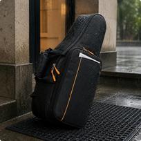 Alto Sax Backpack Carrier Sheet Music Pocket Soft Gig Bag Waterproof black