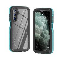 IP68 atsparus vandeniui dėklas Samsung Galaxy A15 A26 5G, metalinis aliuminio, plaukimo telefonui, prabangus dangtelis Galaxy A36 Funda Shell Coque Case For Galaxy A26 5G&case package mėlyna