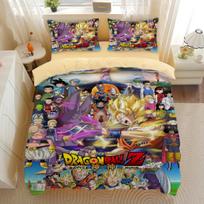 Japonų Anime Dragon Ball Patalynės Komplektas Goku Super Saiyan Antklodės Užvalkalas Pagalvės Užvalkalas 2/3 vnt. 3D Spaudiniai Paaugliams Antklodės Užvalkalas 100x135cm-2pcs