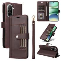 Atverčiama odinė piniginė dėklas skirtas Xiaomi Poco C71 4G C65 M7 X7 F7 X6 M6 F6 X5 Pro X3 NFC M5s C55 5G Atverčiamas dėklas Telefonų dėklai Coque PU Leather&Poco X6 kava