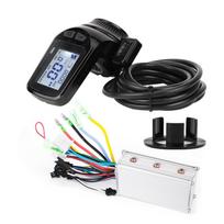 24V 350W Brushless Motor Controller LCD Display Thumb Throttle for Electric Bicycle Scooter black