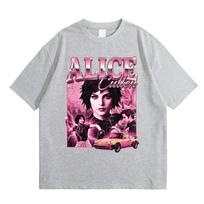 Unisex Women Vintage Oversized Tshirts Hot Movie Twilight Alice Cullen T Shirt Team Vampire Robert Pattinson Edward Cullen Tshirt 4XL white