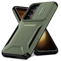 Tough Heavy Duty Armor Case For Samsung Galaxy S26 S25 S24 S23 S22 FE Ultra Plus Slide Window Defender Anti-Scratch PC+TPU Cover For Galaxy S23